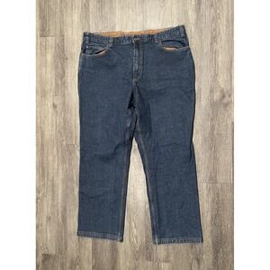 Duluth Trading‎ Flex Ballroom Jeans Mens 44x32 Straight Leg Stretch Denim Dark